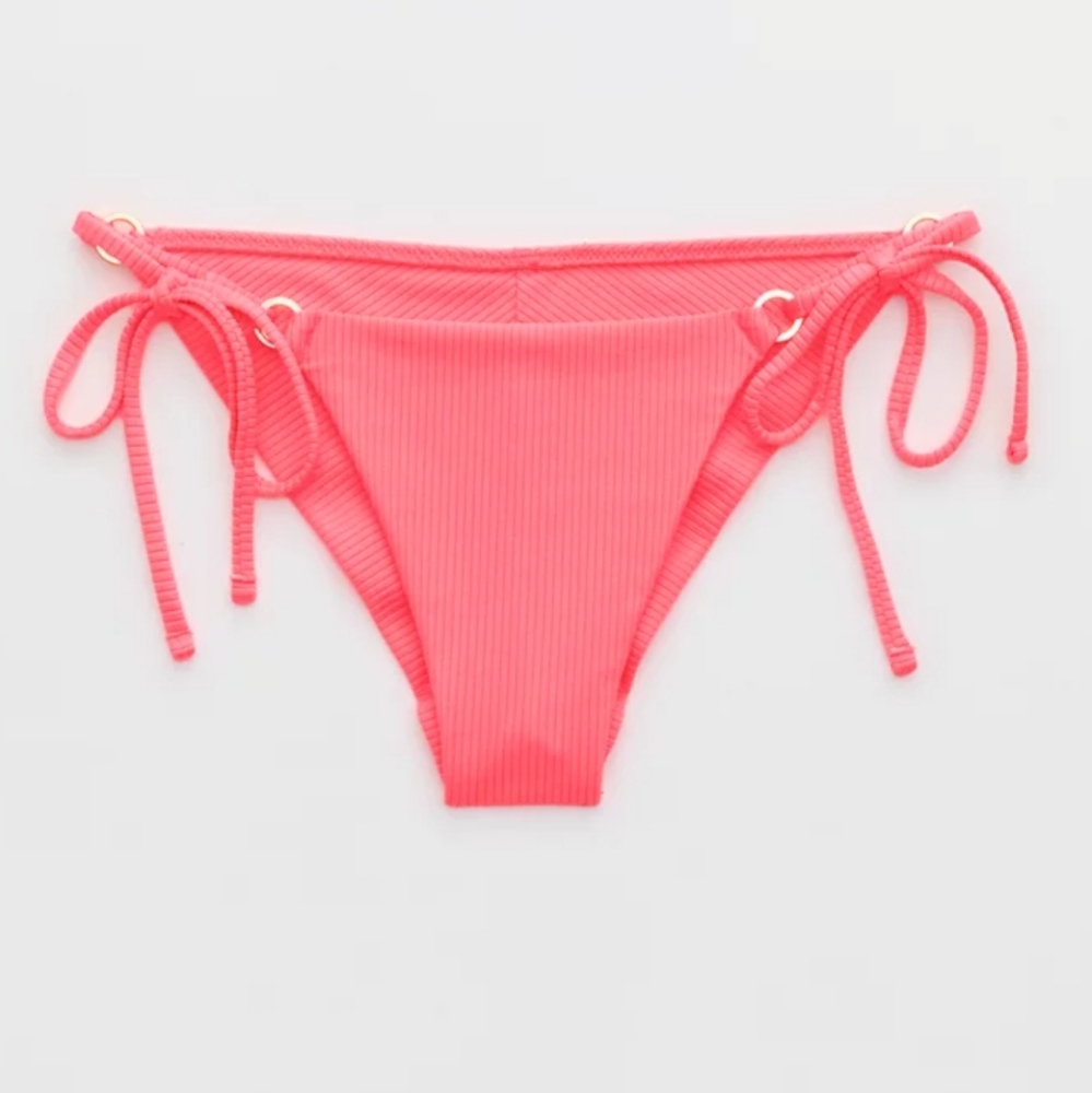 NWT Aerie Shine Rib Cheekier Tie Bikini Bottom